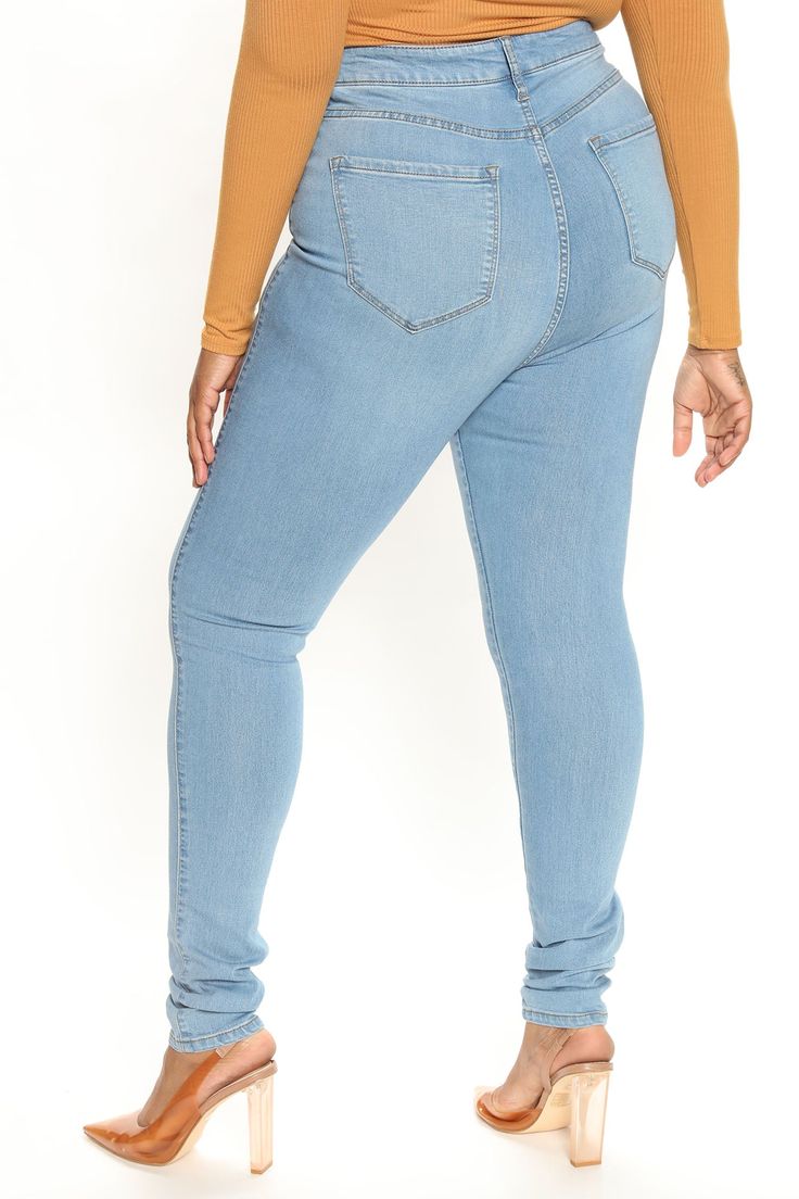 Mid Waist Skinny Jeans