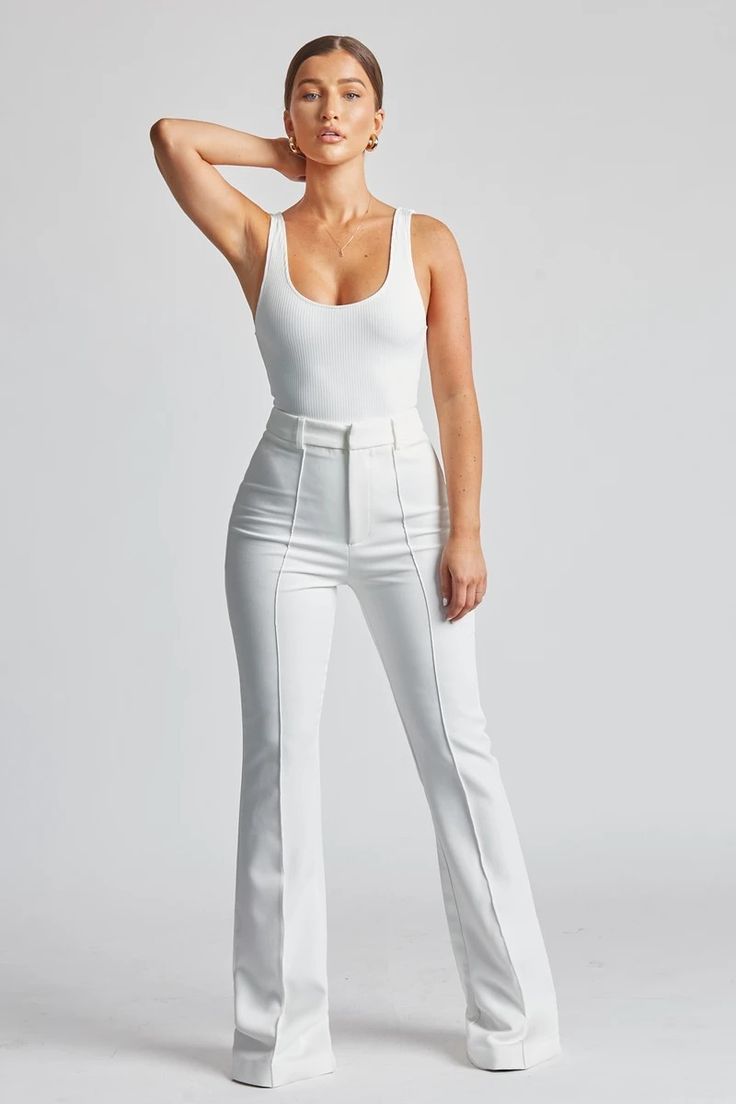 High Waist Slim Trouser