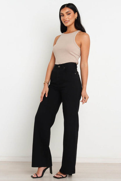 High Rise Wide Leg Jeans