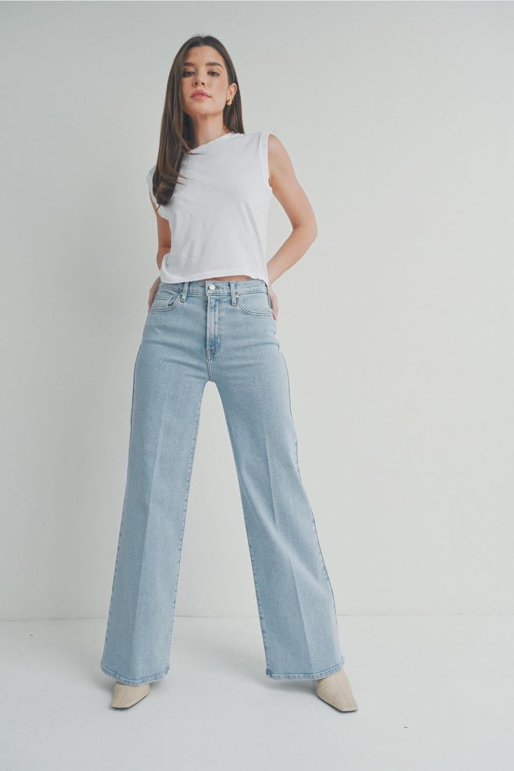 High Waist Wide Leg Jeans