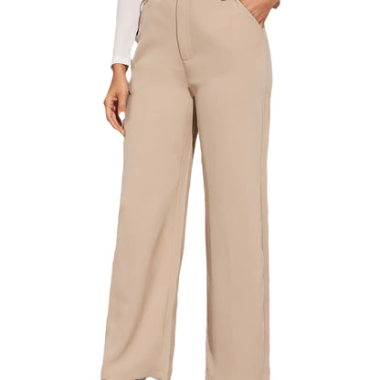 Hose mit hoher Taille und weitem Bein