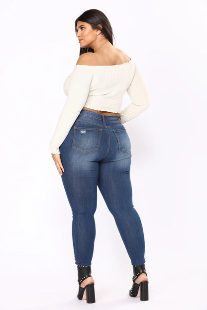 Ripped Blue Denim Jeans