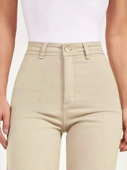 High Waist Slim Fit Flare Jeans