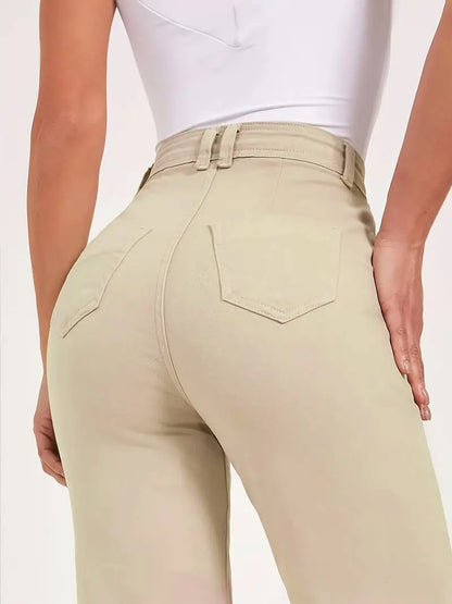 High Waist Slim Fit Flare Jeans