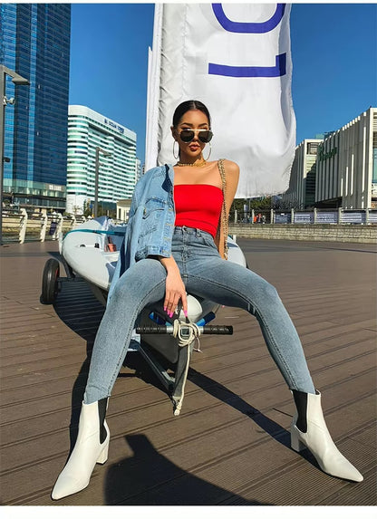 High Rise Skinny Jeans