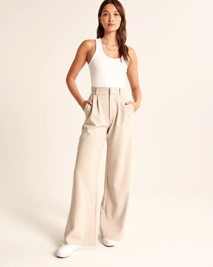 Wide Leg High Waist Trousers