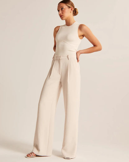 Wide Leg High Waist Trousers