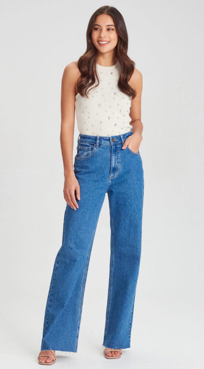 High Rise Wide Leg Jeans