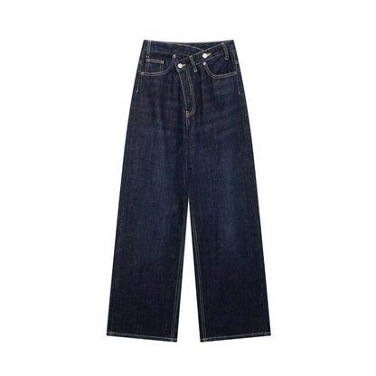 High Rise Crossover Baggy Jeans