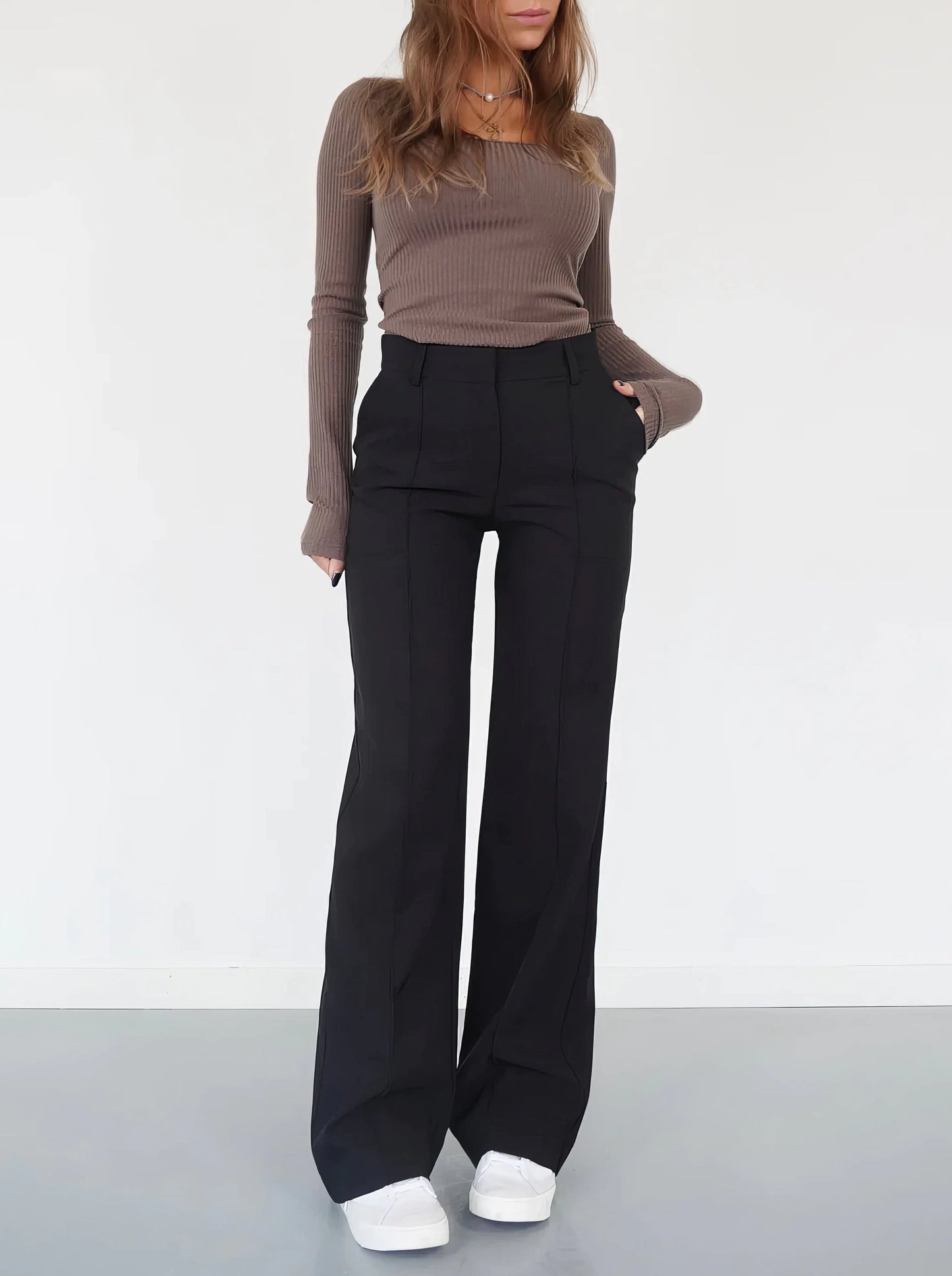 Hight Waist Wide Leg Trousers