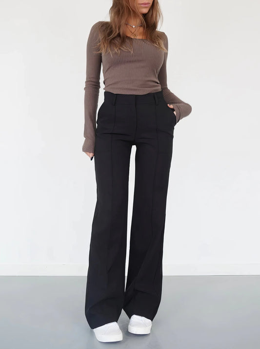 Hight Waist Wide Leg Trousers