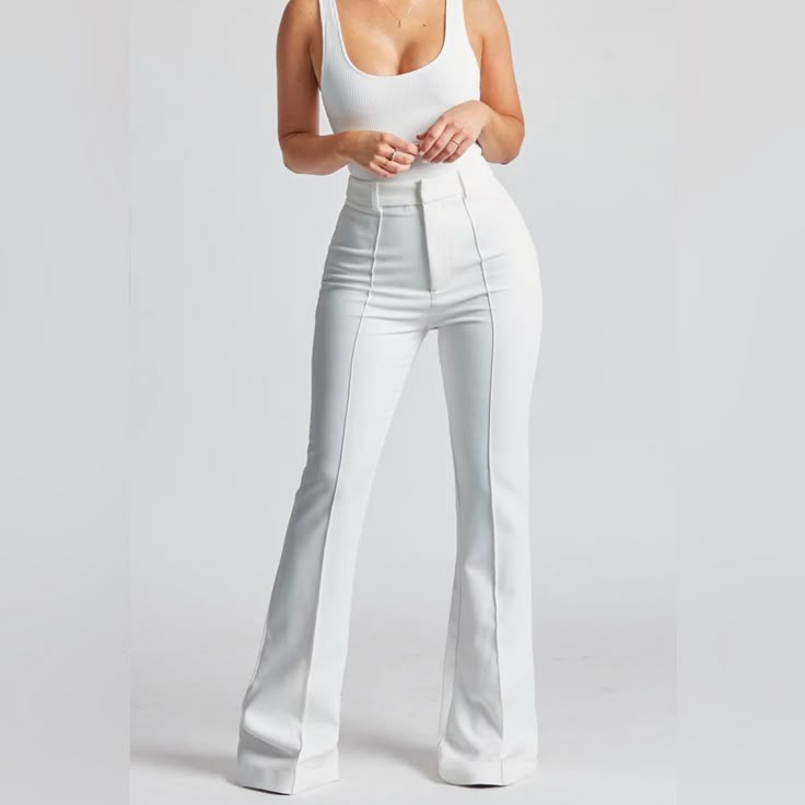 High Waist Slim Trouser