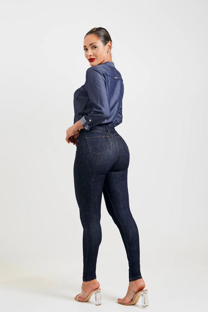High-Waisted Stretch Skinny Jeans