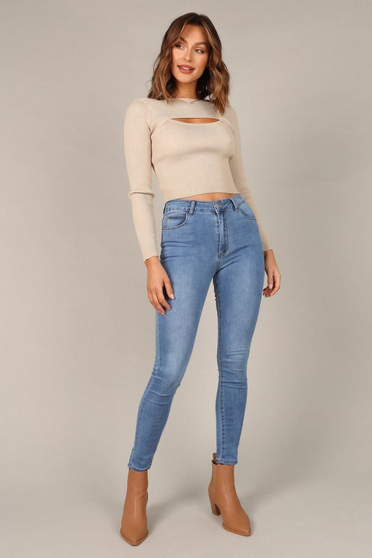 High Waist Skinny Denim Jeans