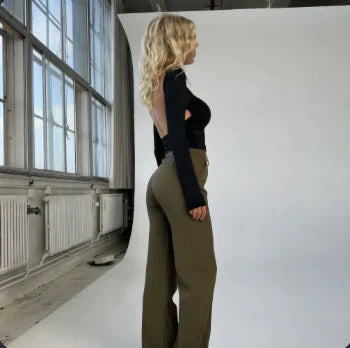 Hight Waist Wide Leg Trousers