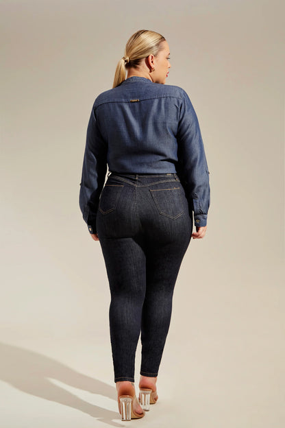 High-Waisted Stretch Skinny Jeans