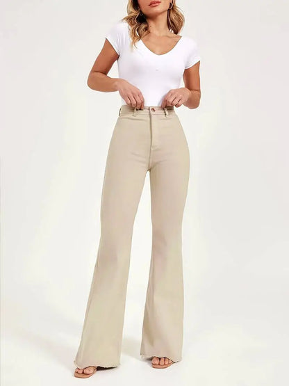 High Waist Slim Fit Flare Jeans