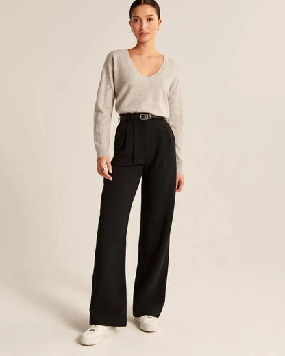 Wide Leg High Waist Trousers