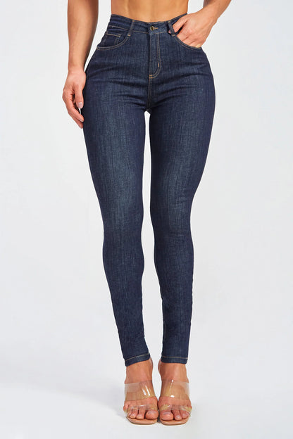 High-Waisted Stretch Skinny Jeans