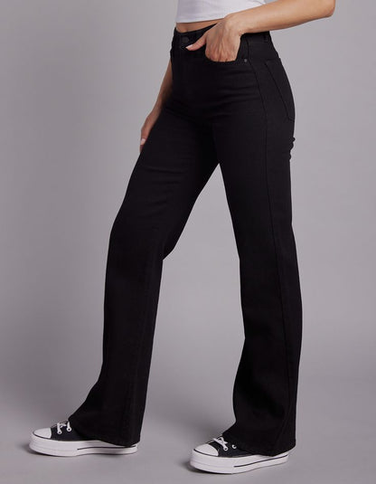 High Waist Slim-fit Stretch Flare Jeans