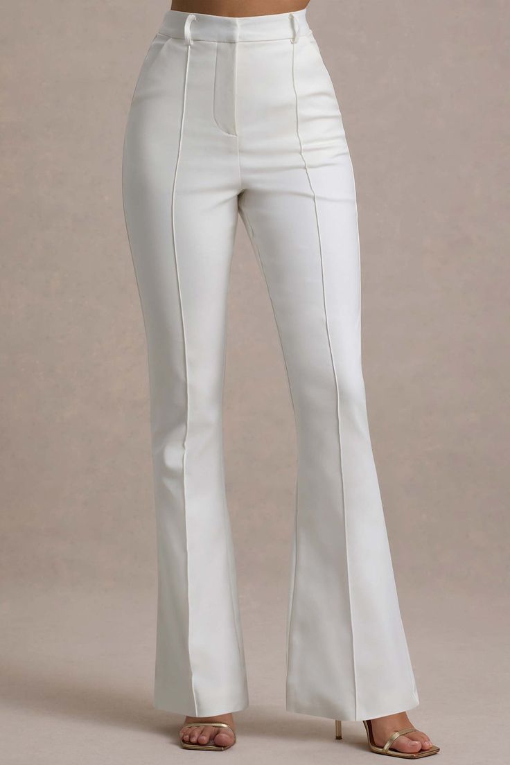 High Waist Slim Trouser