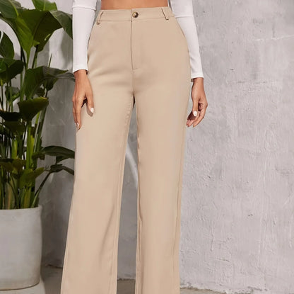 Hose mit hoher Taille und weitem Bein
