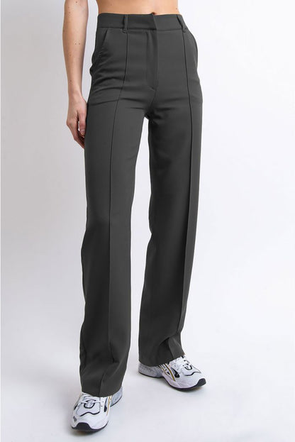 Hose mit hoher Taille und weitem Bein