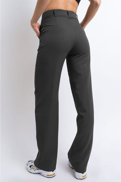 Hose mit hoher Taille und weitem Bein