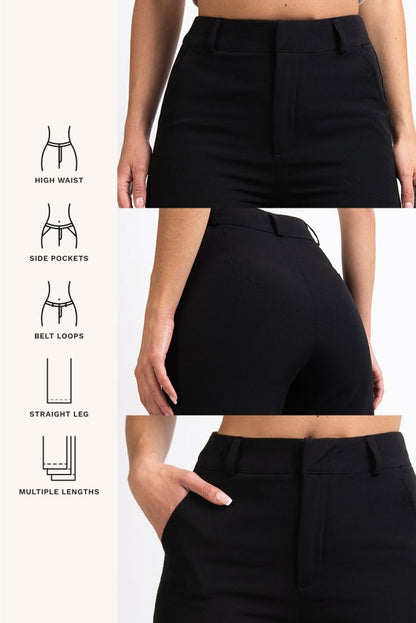 Hose mit hoher Taille und weitem Bein