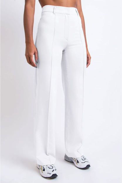 Hose mit hoher Taille und weitem Bein