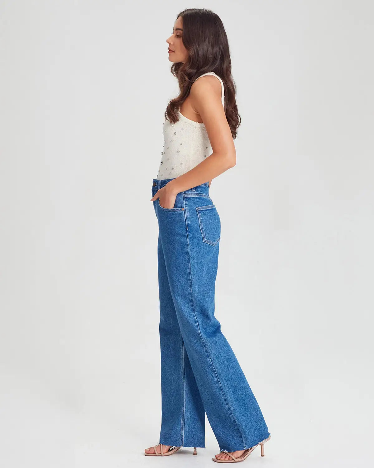 High Waisted Wide Leg Jeans