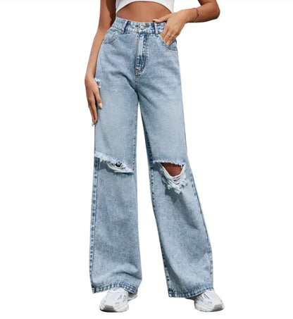 Zoufalý denim s vysokým pasem